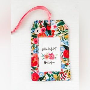 Rifle Paper Co fabric  luggage tag